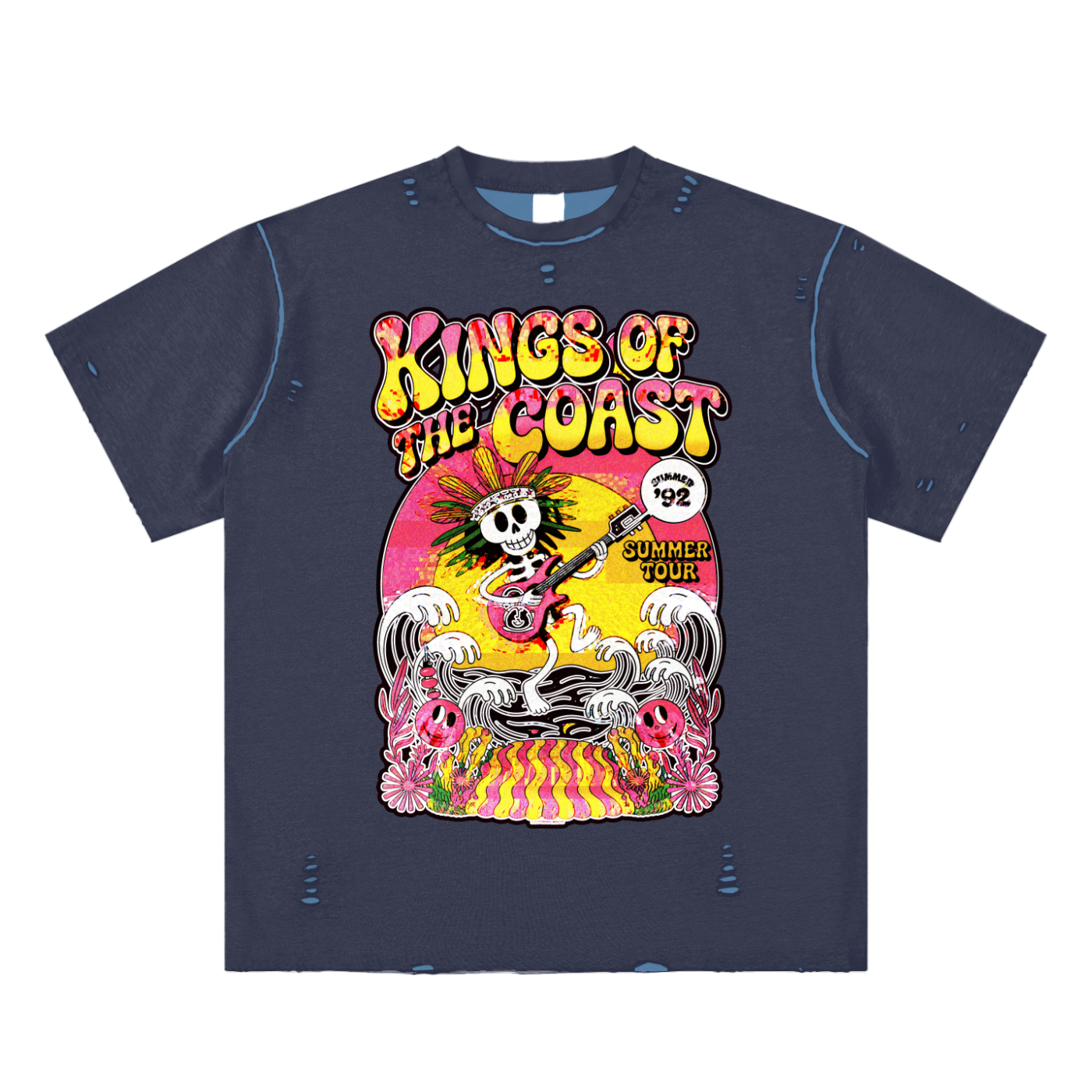 Hand-frayed Reversible T-shirt