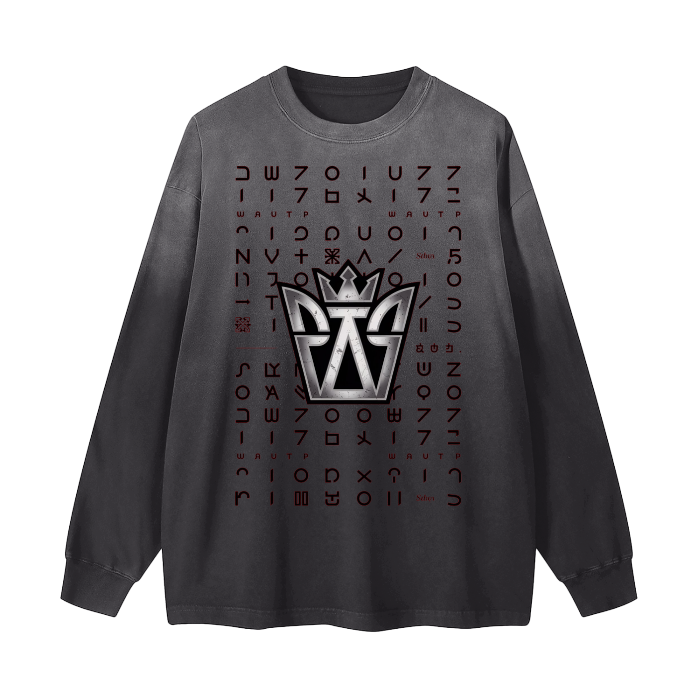 Gradient Washed Long Sleeve T-Shirt