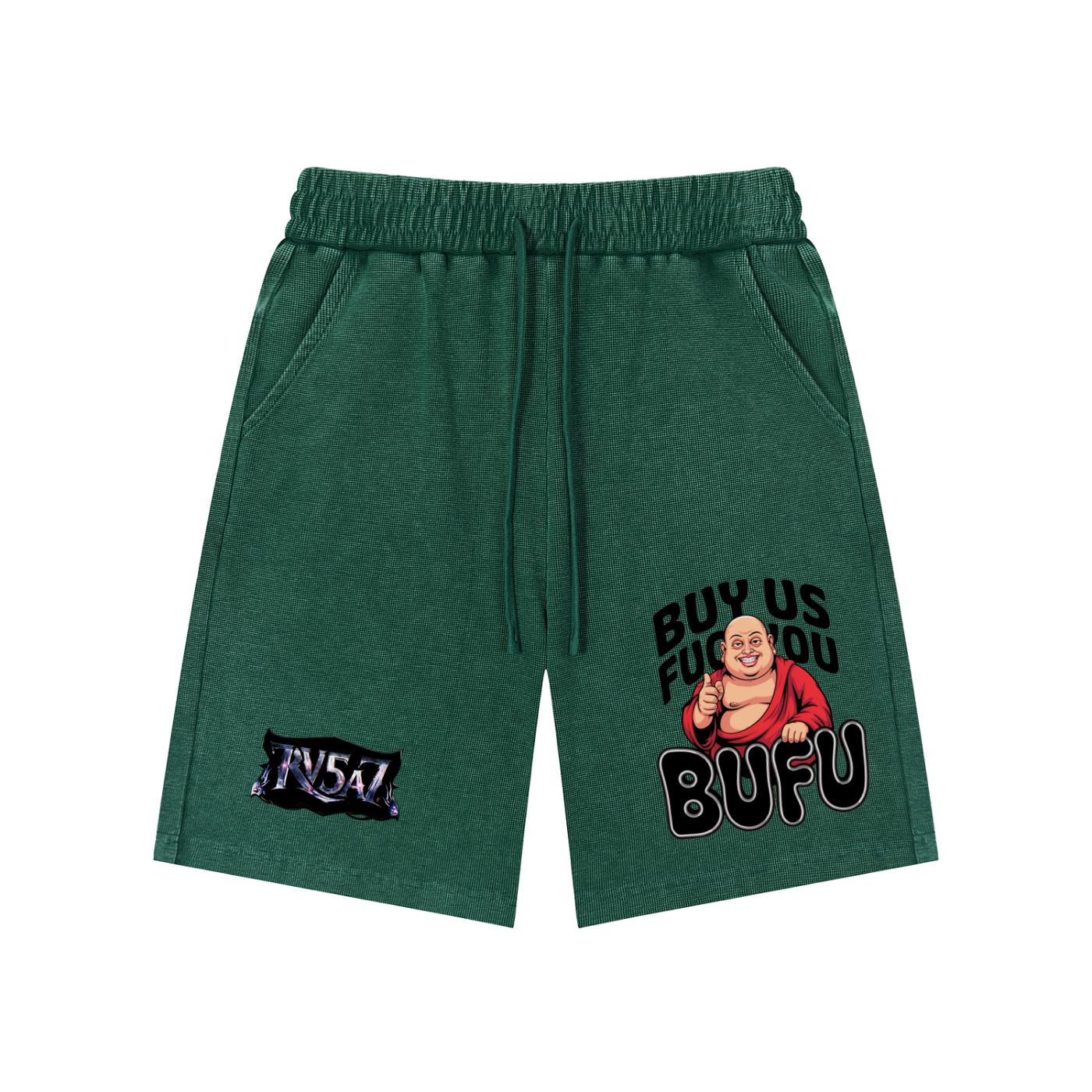 BUFU Wash Waffle Knit Shorts