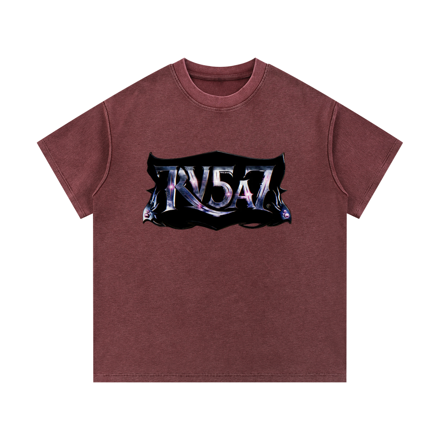 Mineral Wash Waffle Knit T-Shirt