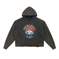 Vintage Washed Frayed-Hem Hoodie