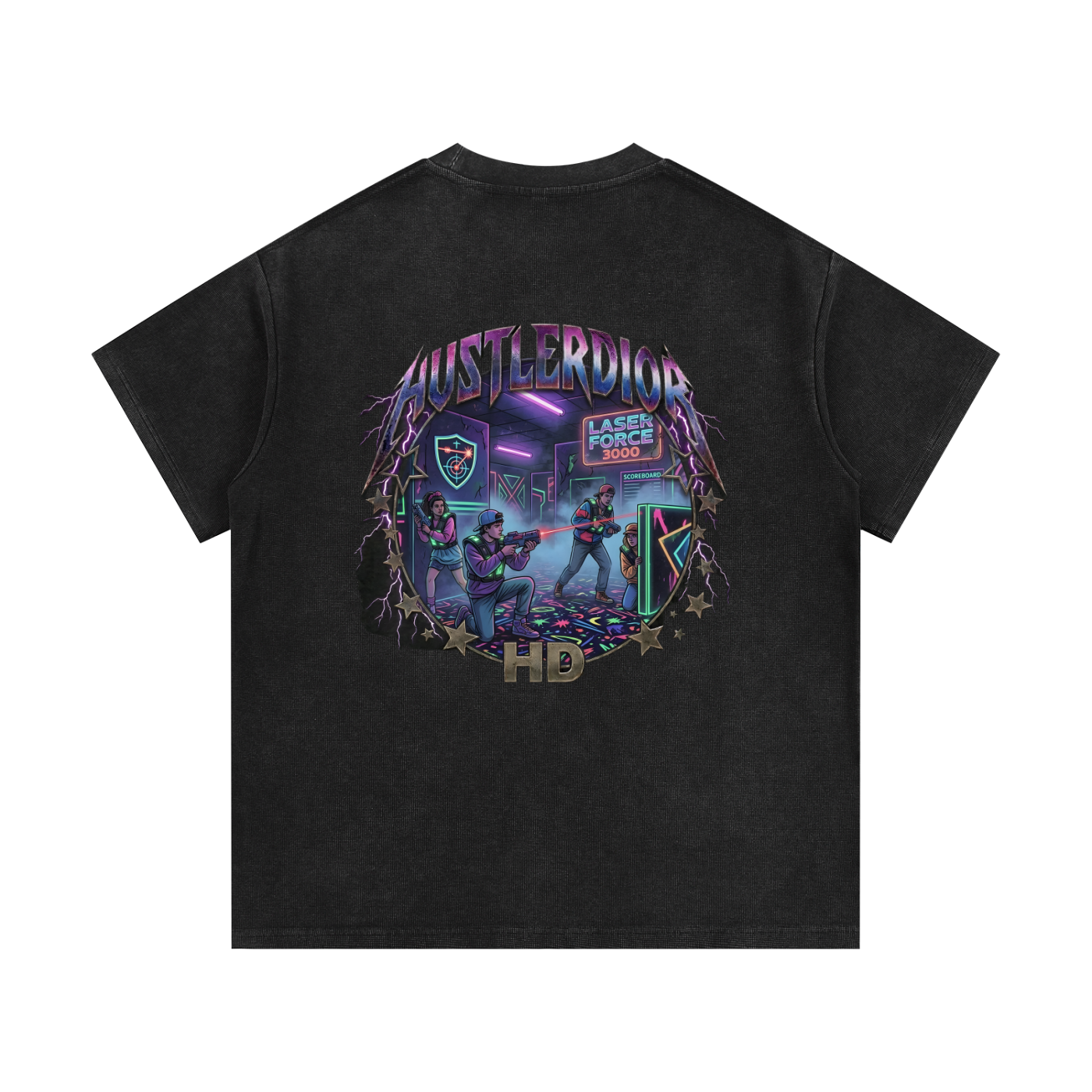 Mineral Wash Waffle Knit T-Shirt