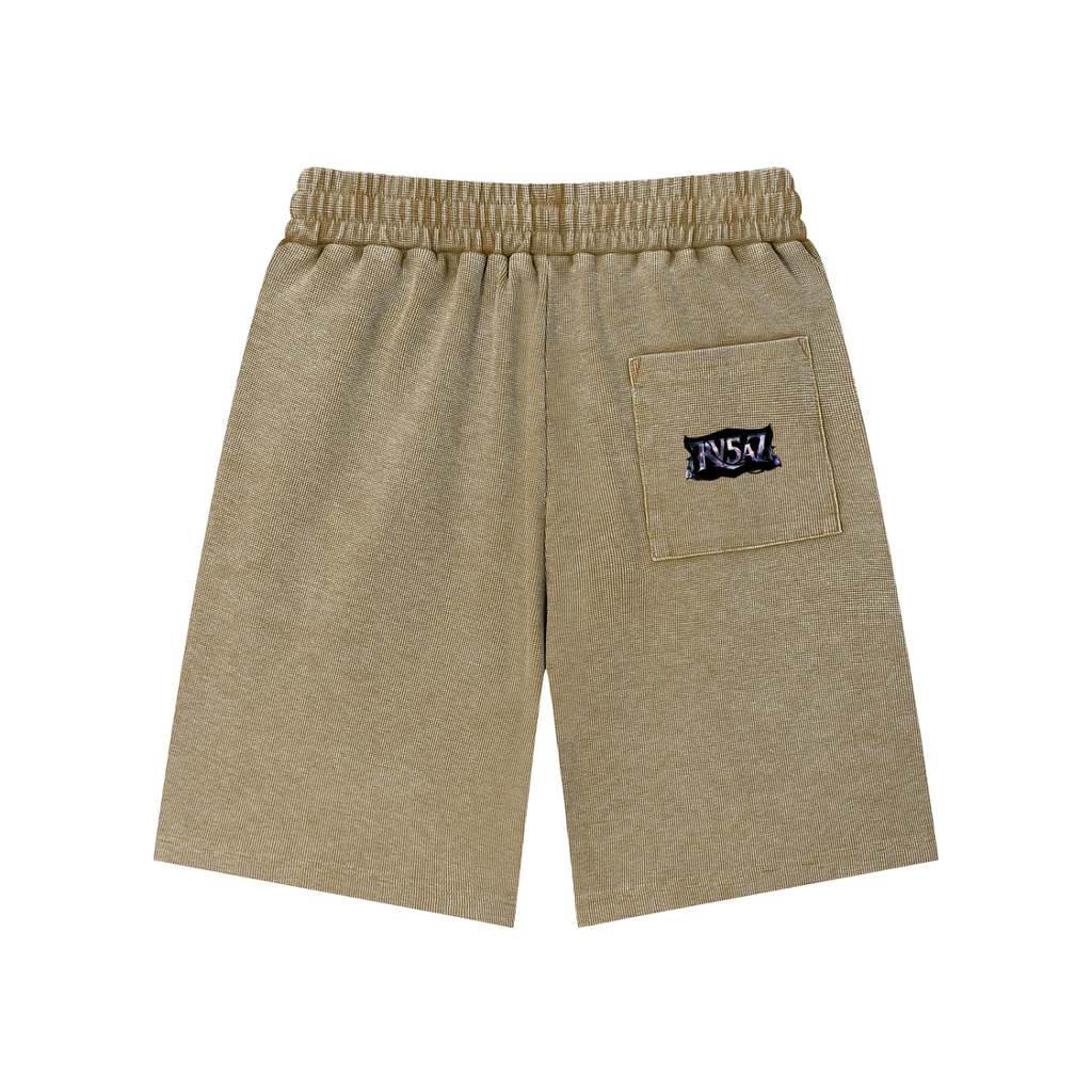 BUFU Wash Waffle Knit Shorts