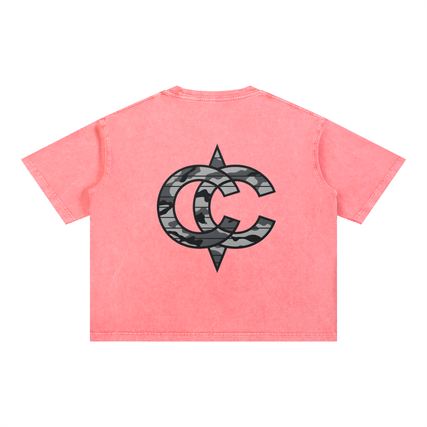 Mineral Wash Boxy Cotton T-Shirt Bootleg Humvee