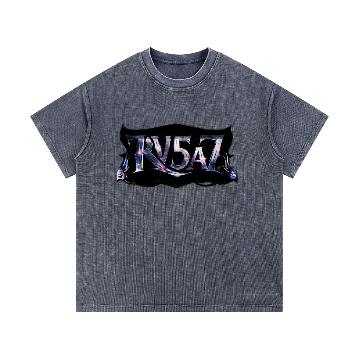 Mineral Wash Waffle Knit T-Shirt