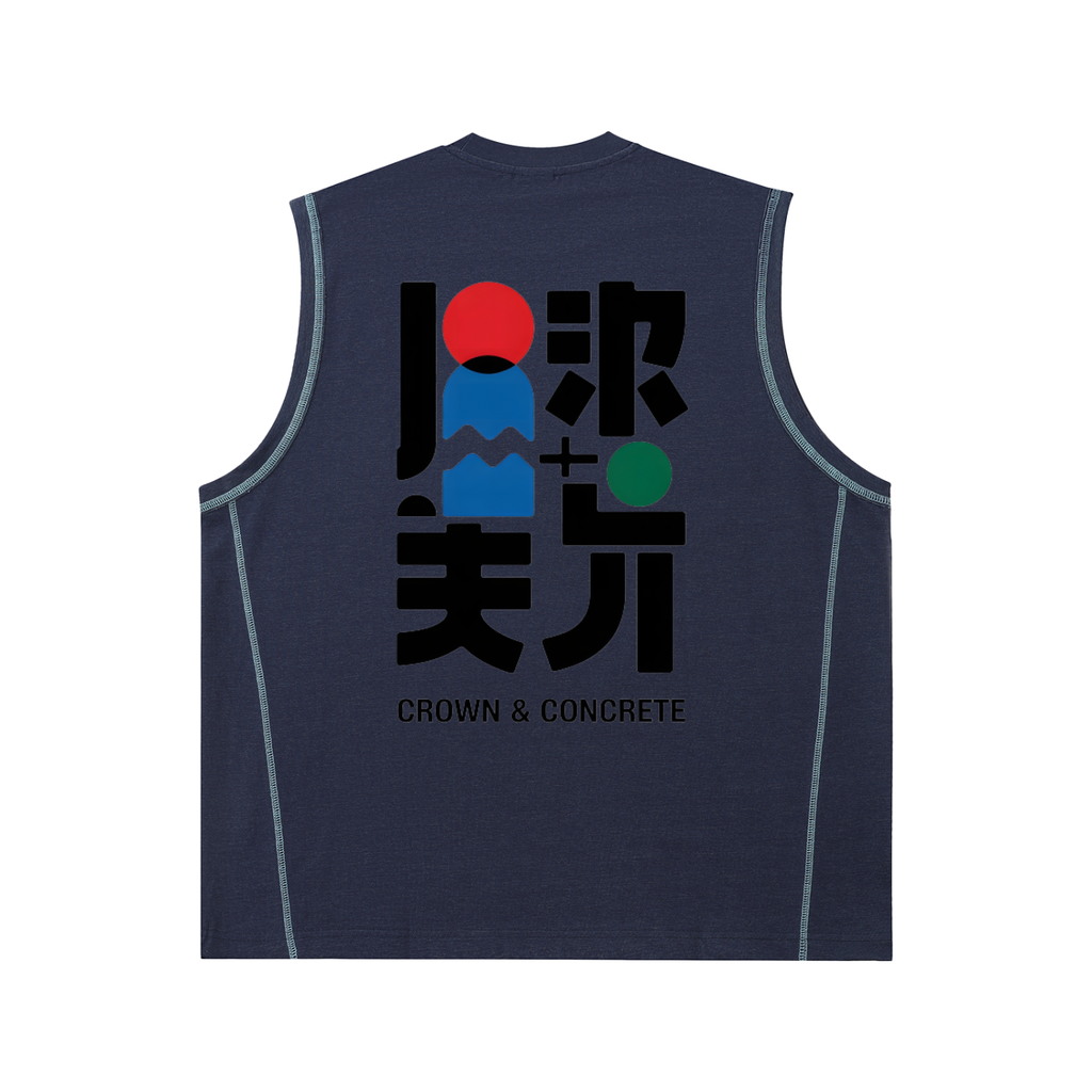 Contrast Panel Cooling Performance Tank Top Trippy 7v5a7