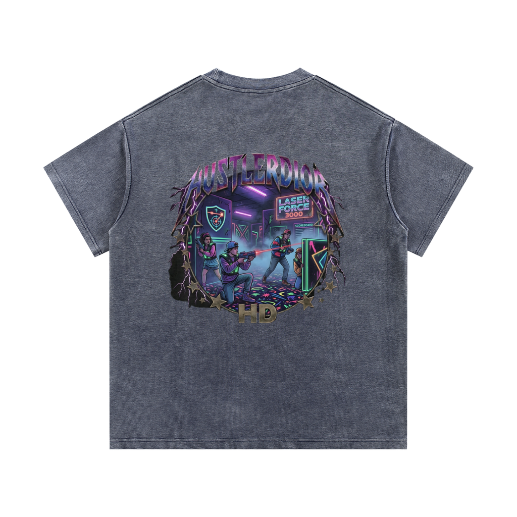 Mineral Wash Waffle Knit T-Shirt