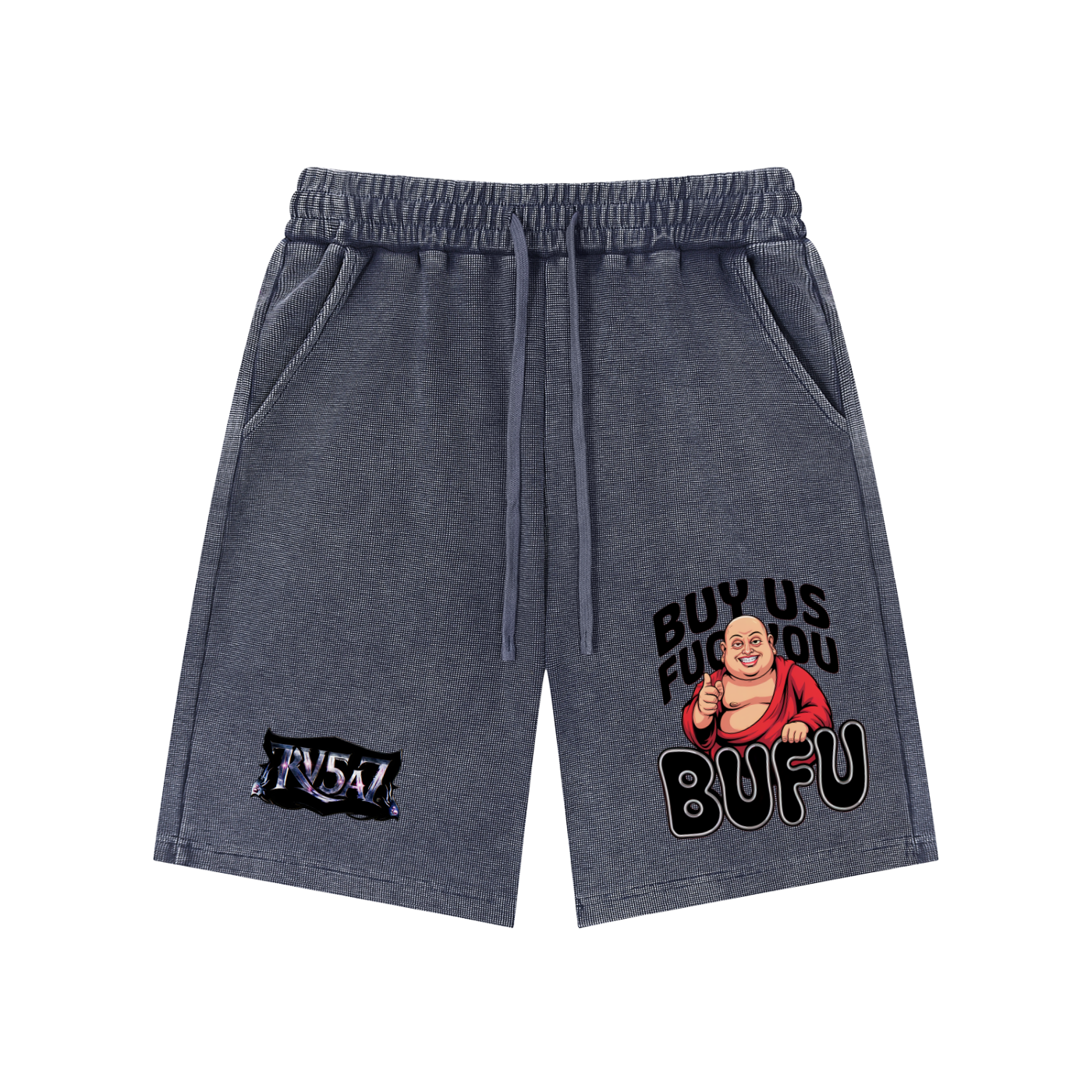 BUFU Wash Waffle Knit Shorts