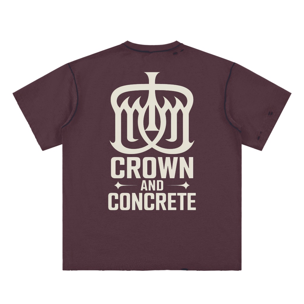 Hand-frayed Reversible T-shirt
