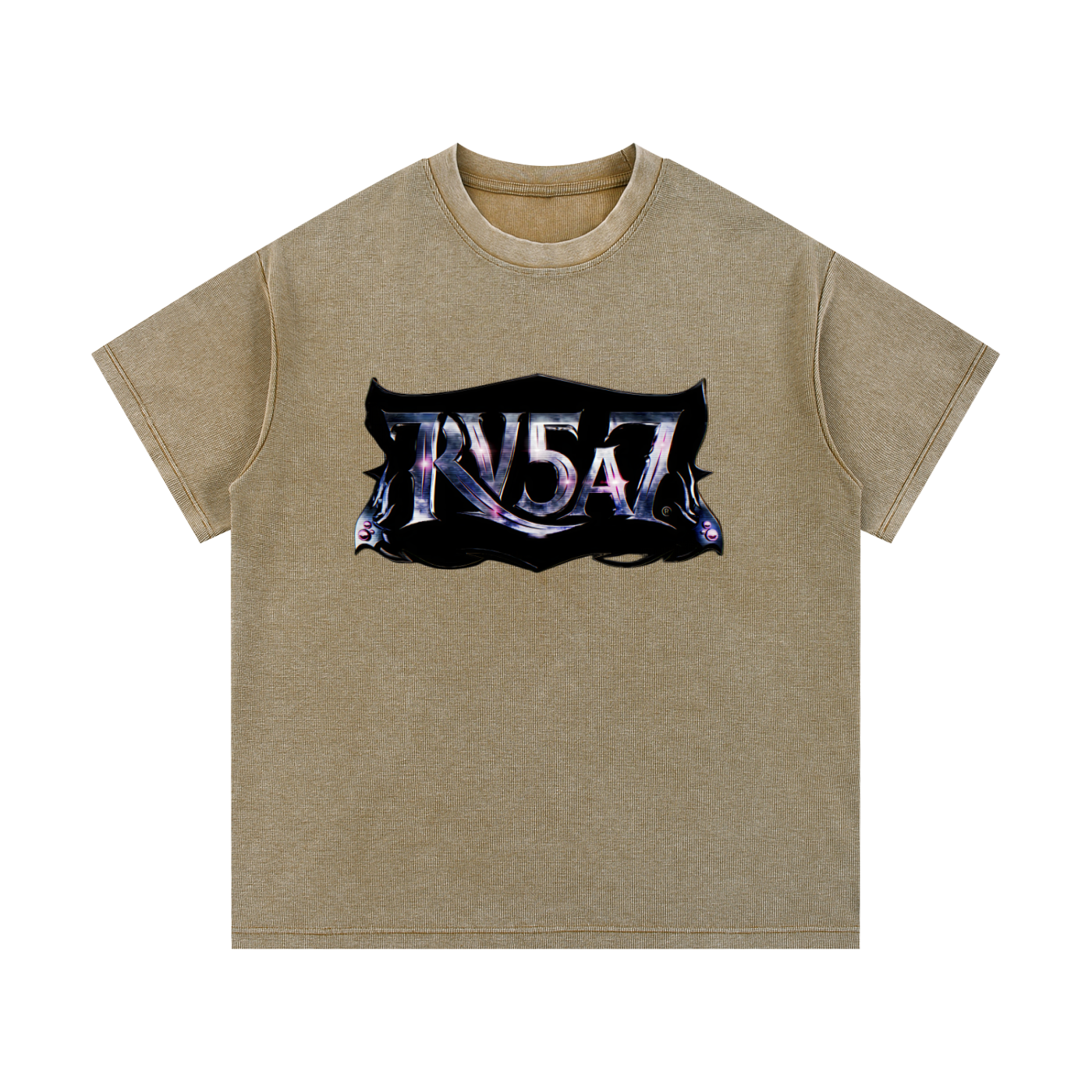 Mineral Wash Waffle Knit T-Shirt