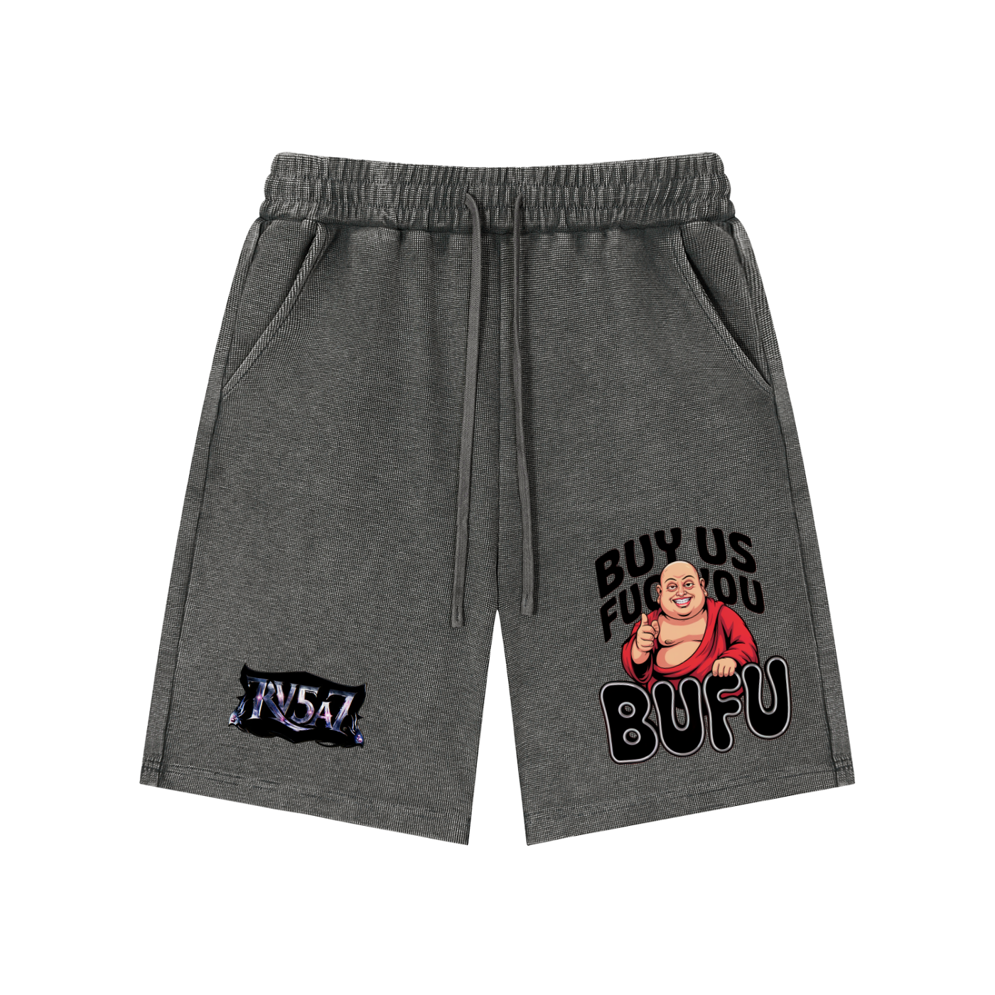 BUFU Wash Waffle Knit Shorts