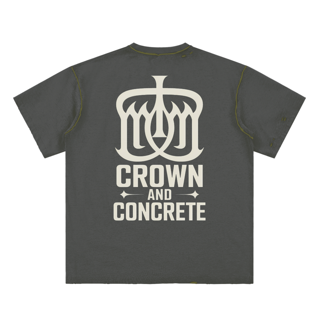 Hand-frayed Reversible T-shirt