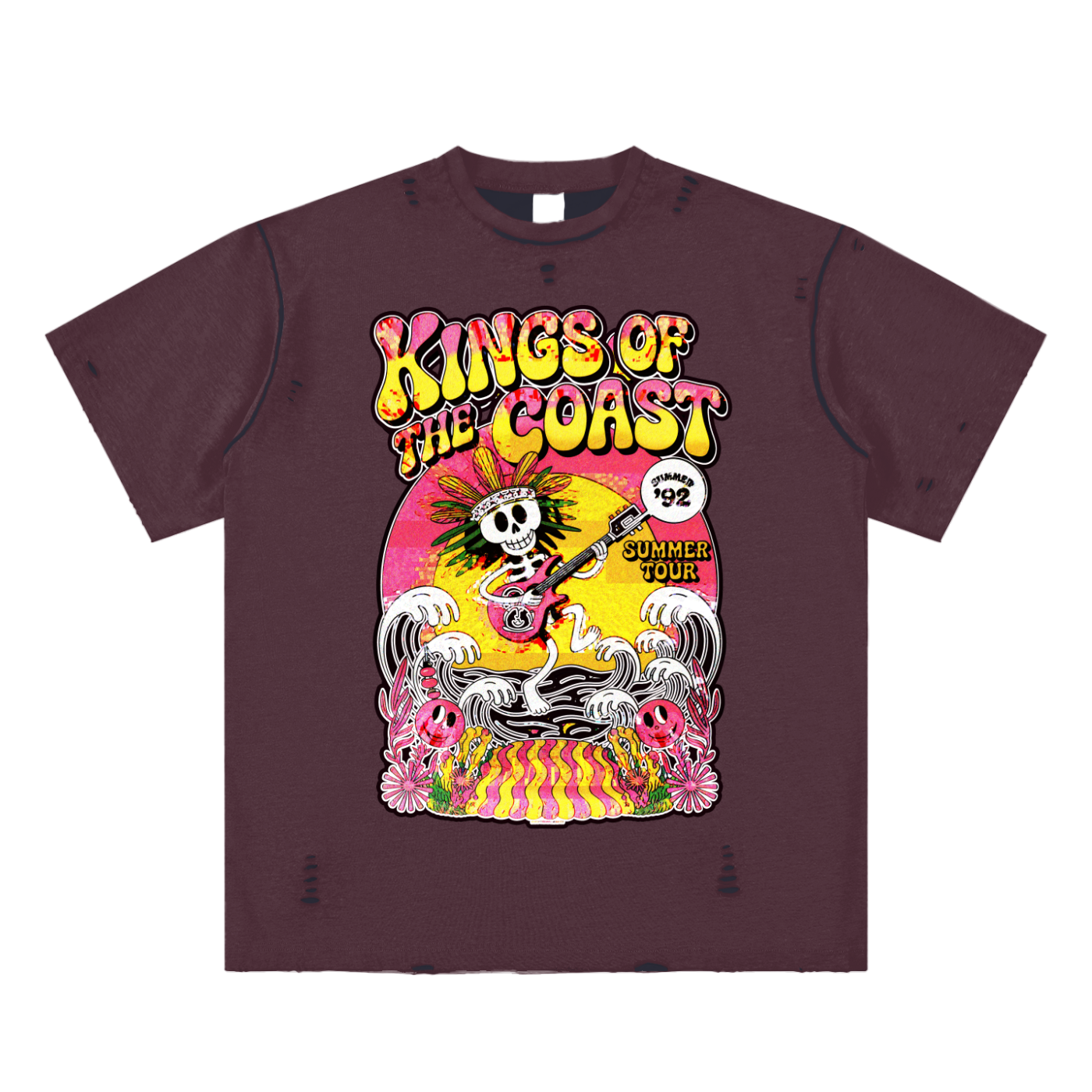 Hand-frayed Reversible T-shirt