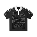 Contrast Collar Short-Sleeve Polo Shirt