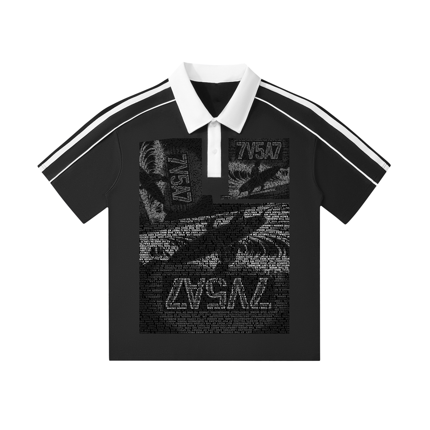 Contrast Collar Short-Sleeve Polo Shirt