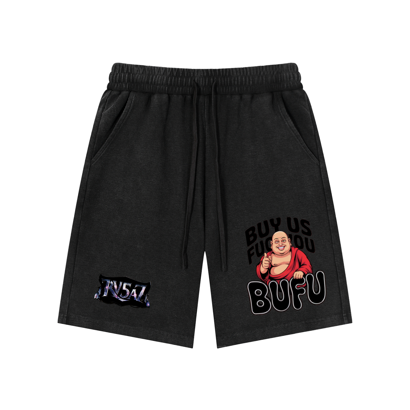 BUFU Wash Waffle Knit Shorts
