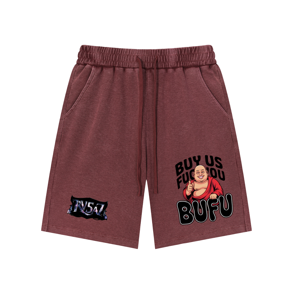 BUFU Wash Waffle Knit Shorts