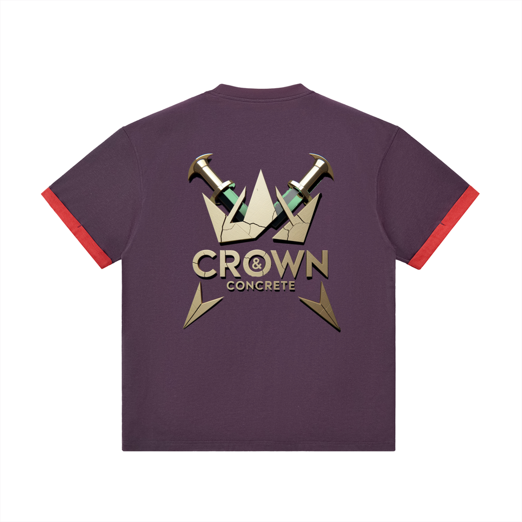 Contrast Cuff Cuffed T-Shirt
