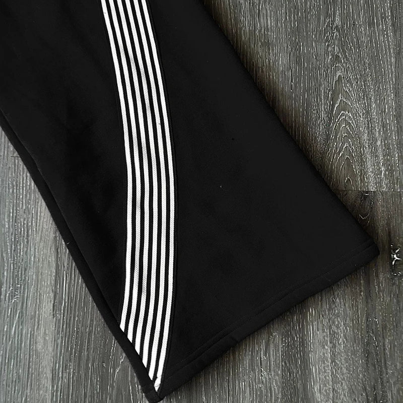 Hip-Hop Streetwear Pant Men Casual Striped Sweatpants Spring Autumn Couple Baggy Elastic Waist Jogging Trousers High Street Pant