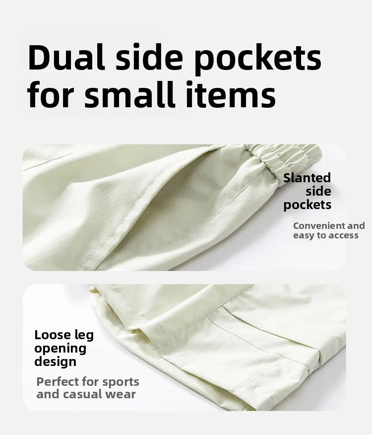 Streetwear Men's Casual Workwear Shorts Breathable Quick Dry Straight Leg Five-Quarter Pants Summer Sports Leisure Cargo Shorts