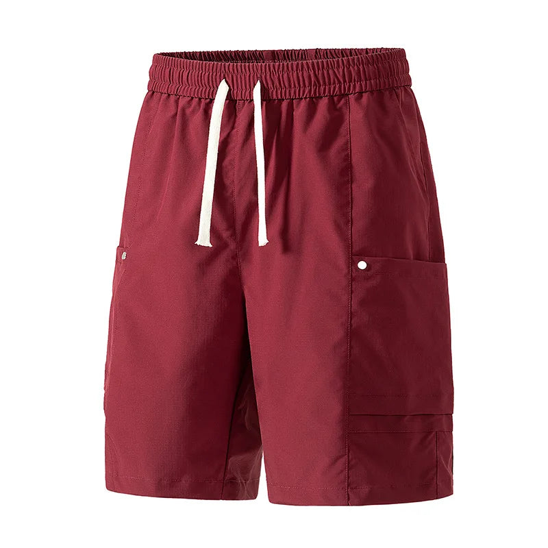 Streetwear Men's Casual Workwear Shorts Breathable Quick Dry Straight Leg Five-Quarter Pants Summer Sports Leisure Cargo Shorts