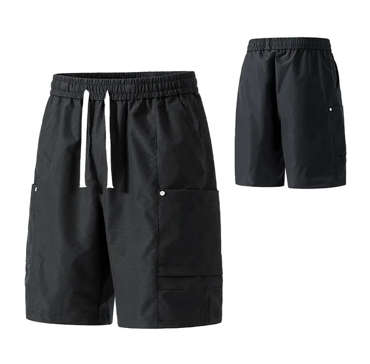 Streetwear Men's Casual Workwear Shorts Breathable Quick Dry Straight Leg Five-Quarter Pants Summer Sports Leisure Cargo Shorts