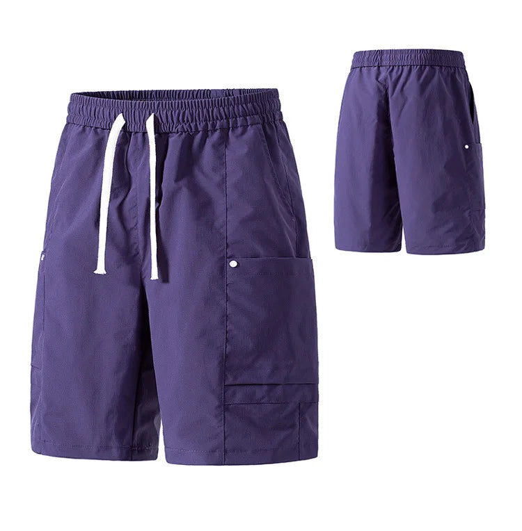 Streetwear Men's Casual Workwear Shorts Breathable Quick Dry Straight Leg Five-Quarter Pants Summer Sports Leisure Cargo Shorts