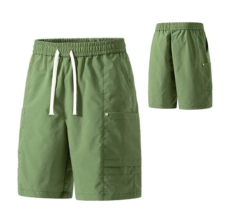 Streetwear Men's Casual Workwear Shorts Breathable Quick Dry Straight Leg Five-Quarter Pants Summer Sports Leisure Cargo Shorts