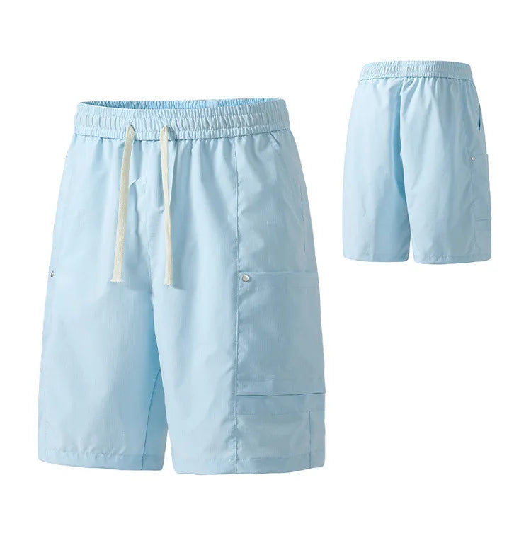 Streetwear Men's Casual Workwear Shorts Breathable Quick Dry Straight Leg Five-Quarter Pants Summer Sports Leisure Cargo Shorts