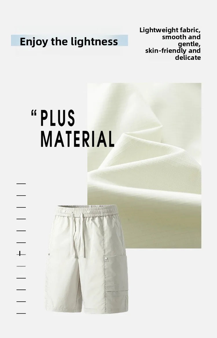 Streetwear Men's Casual Workwear Shorts Breathable Quick Dry Straight Leg Five-Quarter Pants Summer Sports Leisure Cargo Shorts