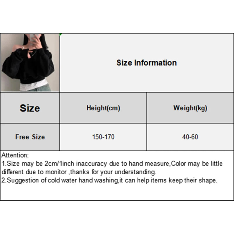 HustlerDior Streetwear Off-shoulder Long Sleeve Loose Casual Cropped Sweatshirt For Women