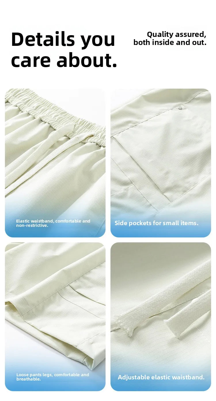 Streetwear Men's Casual Workwear Shorts Breathable Quick Dry Straight Leg Five-Quarter Pants Summer Sports Leisure Cargo Shorts