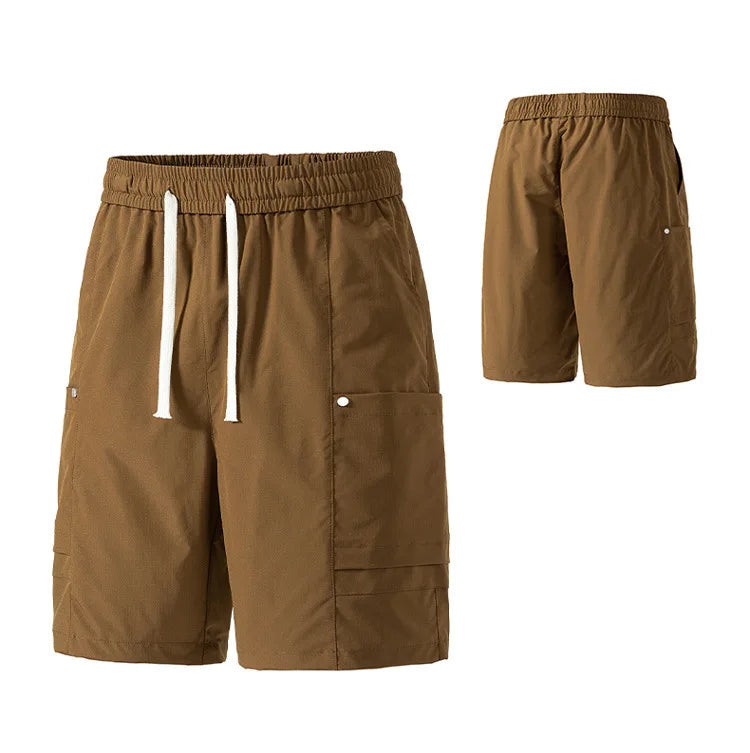 Streetwear Men's Casual Workwear Shorts Breathable Quick Dry Straight Leg Five-Quarter Pants Summer Sports Leisure Cargo Shorts