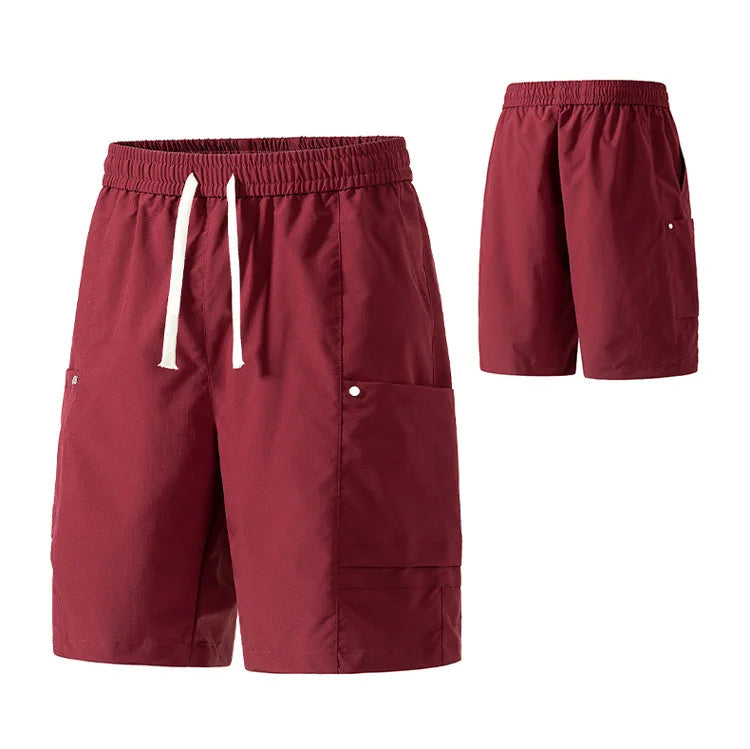 Streetwear Men's Casual Workwear Shorts Breathable Quick Dry Straight Leg Five-Quarter Pants Summer Sports Leisure Cargo Shorts