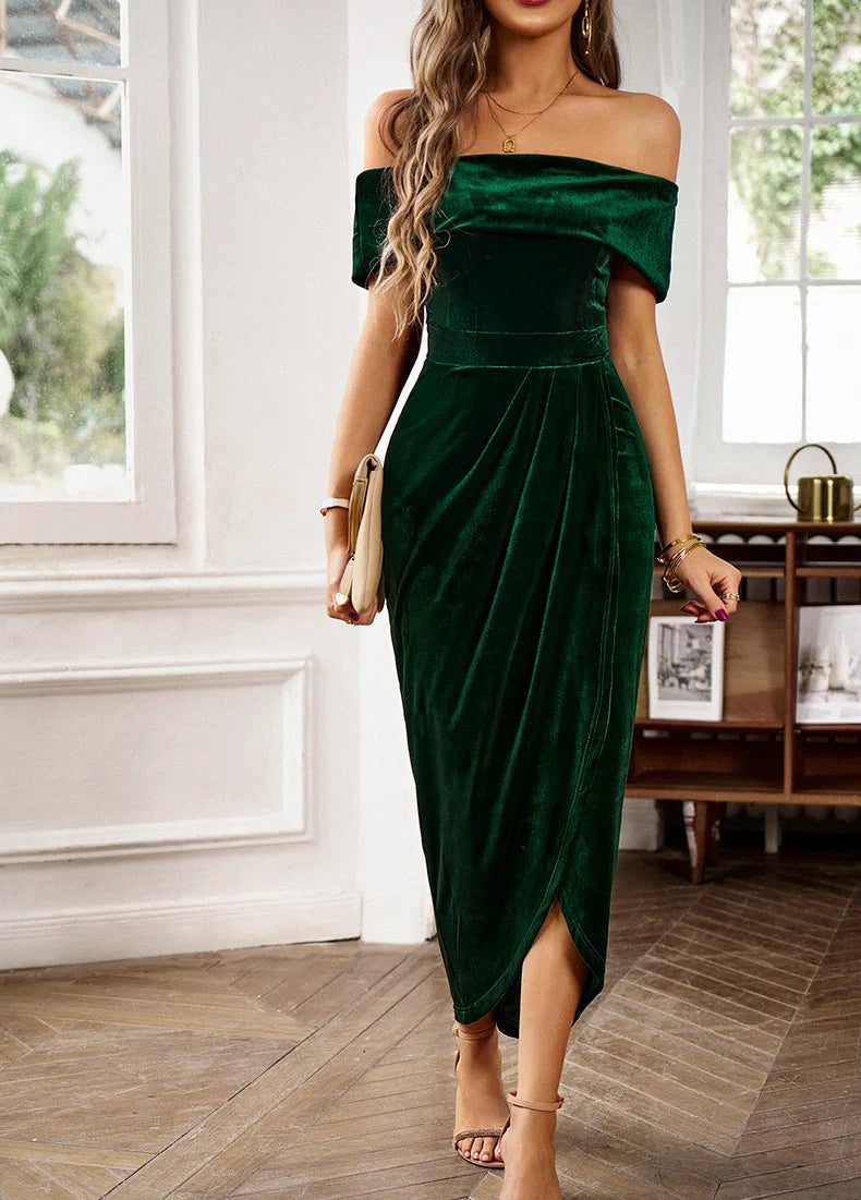 2026 New Streetwear Women Elegant Fashion Beautiful Women's Dresses Casual Party Night Evening Woman Velvet Elegant Long Dresses