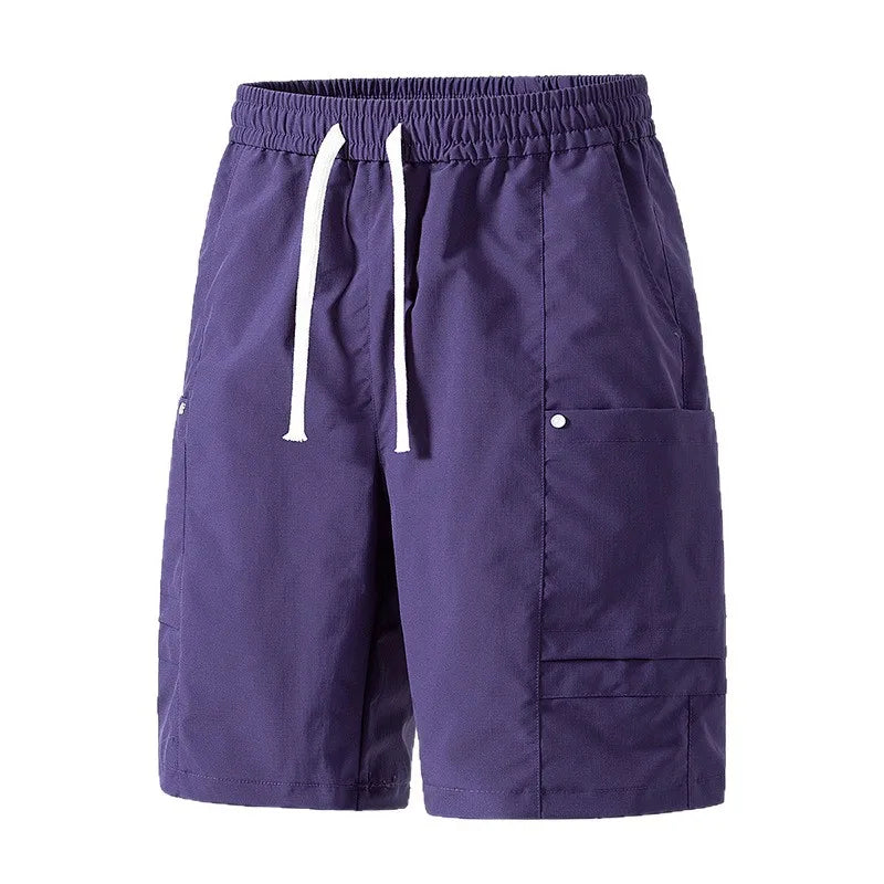 Streetwear Men's Casual Workwear Shorts Breathable Quick Dry Straight Leg Five-Quarter Pants Summer Sports Leisure Cargo Shorts