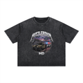Mineral Wash Boxy Cotton T-Shirt Bootleg Humvee