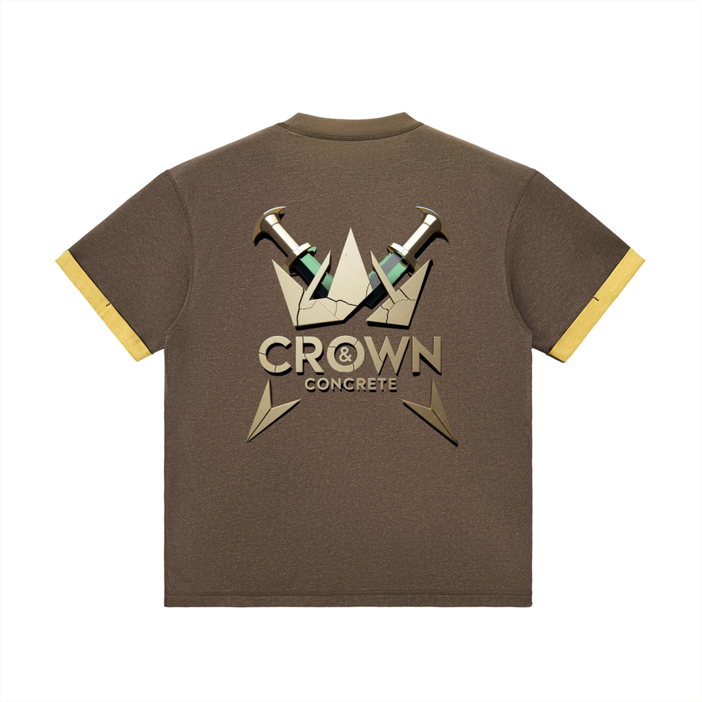 Contrast Cuff Cuffed T-Shirt