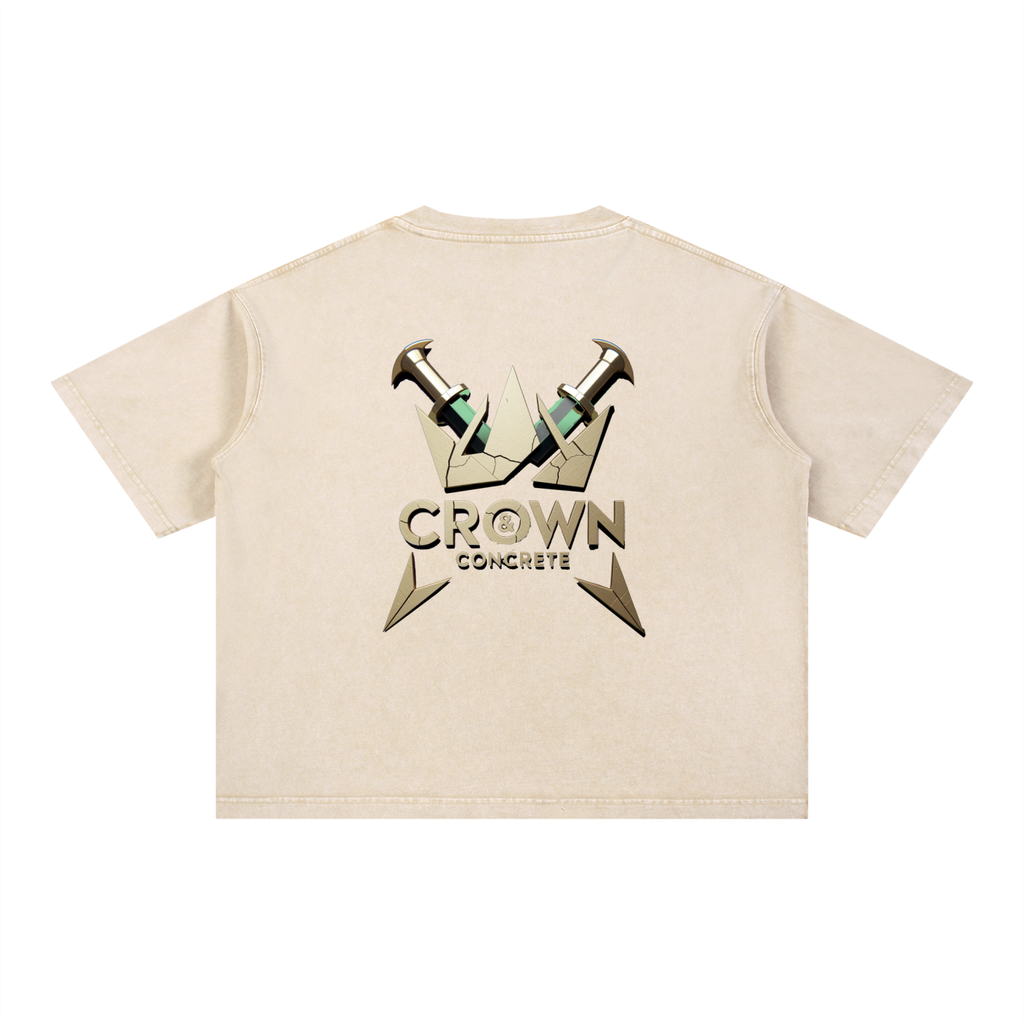 Mineral Wash NO BS Boxy Cotton T-Shirt
