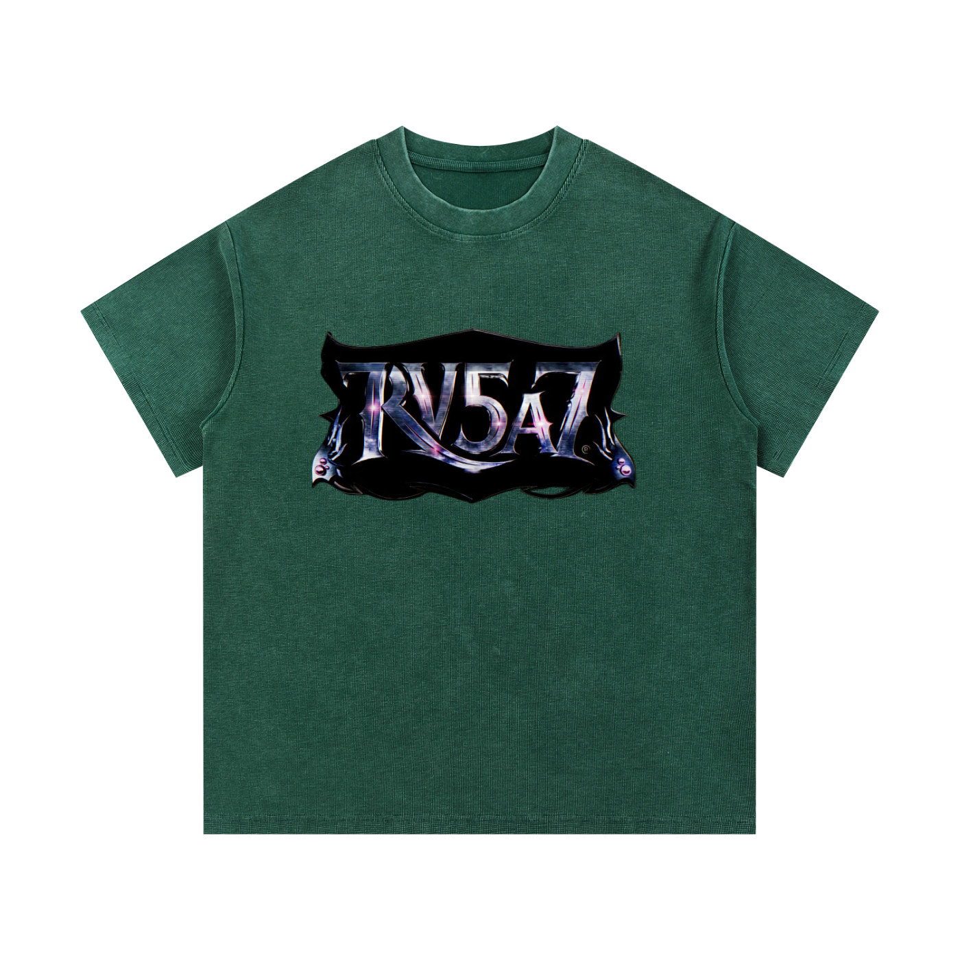 Mineral Wash Waffle Knit T-Shirt
