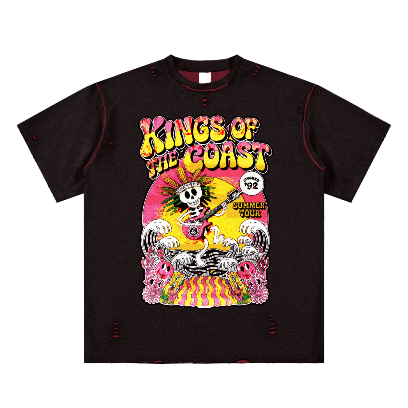 Hand-frayed Reversible T-shirt
