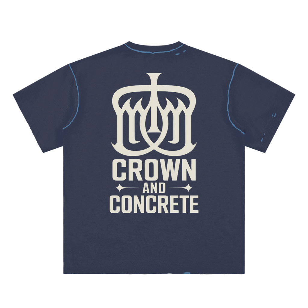 Hand-frayed Reversible T-shirt