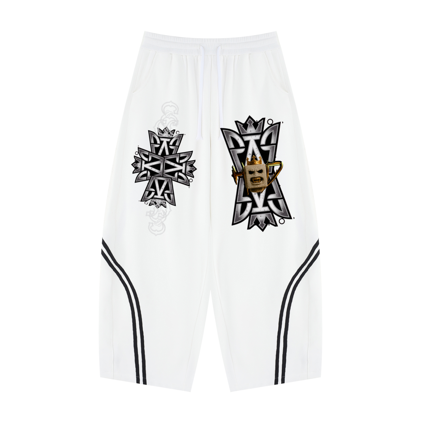 Unisex Wide Leg Piping Sweatpants BLOCKHEAD