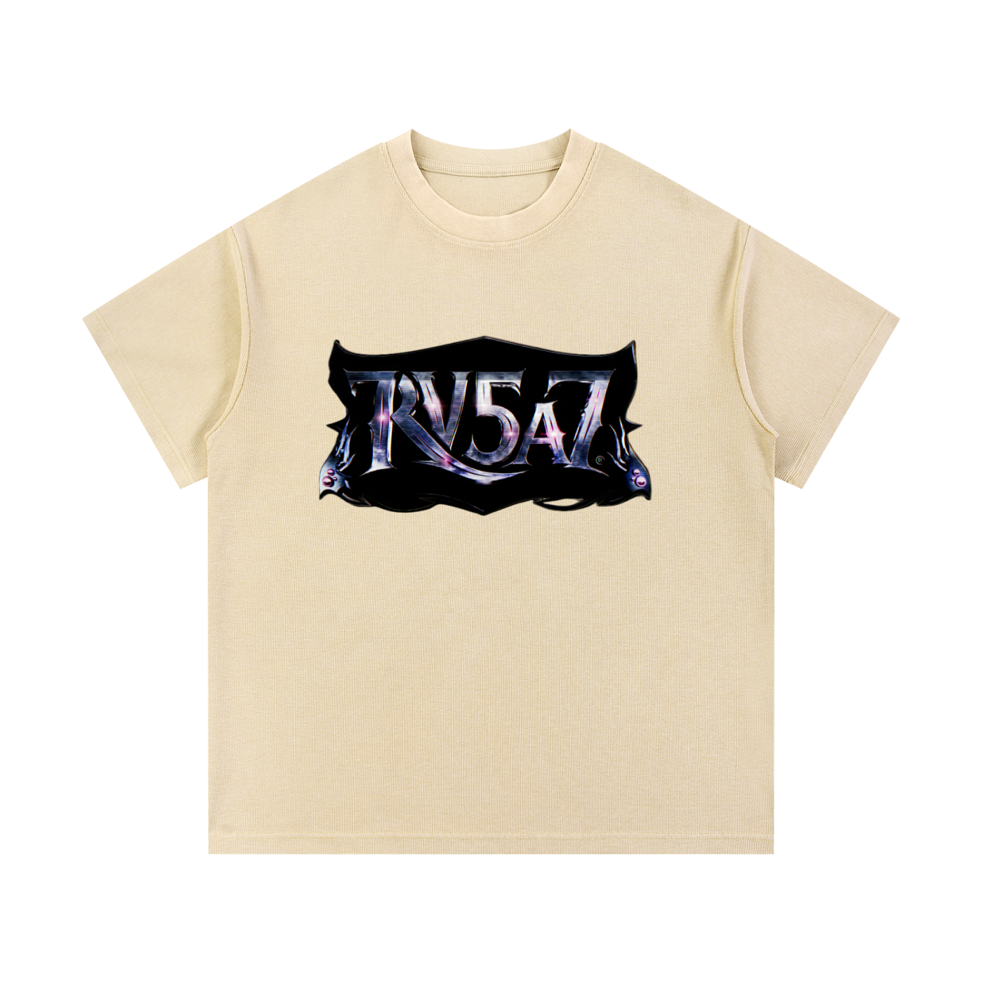 Mineral Wash Waffle Knit T-Shirt