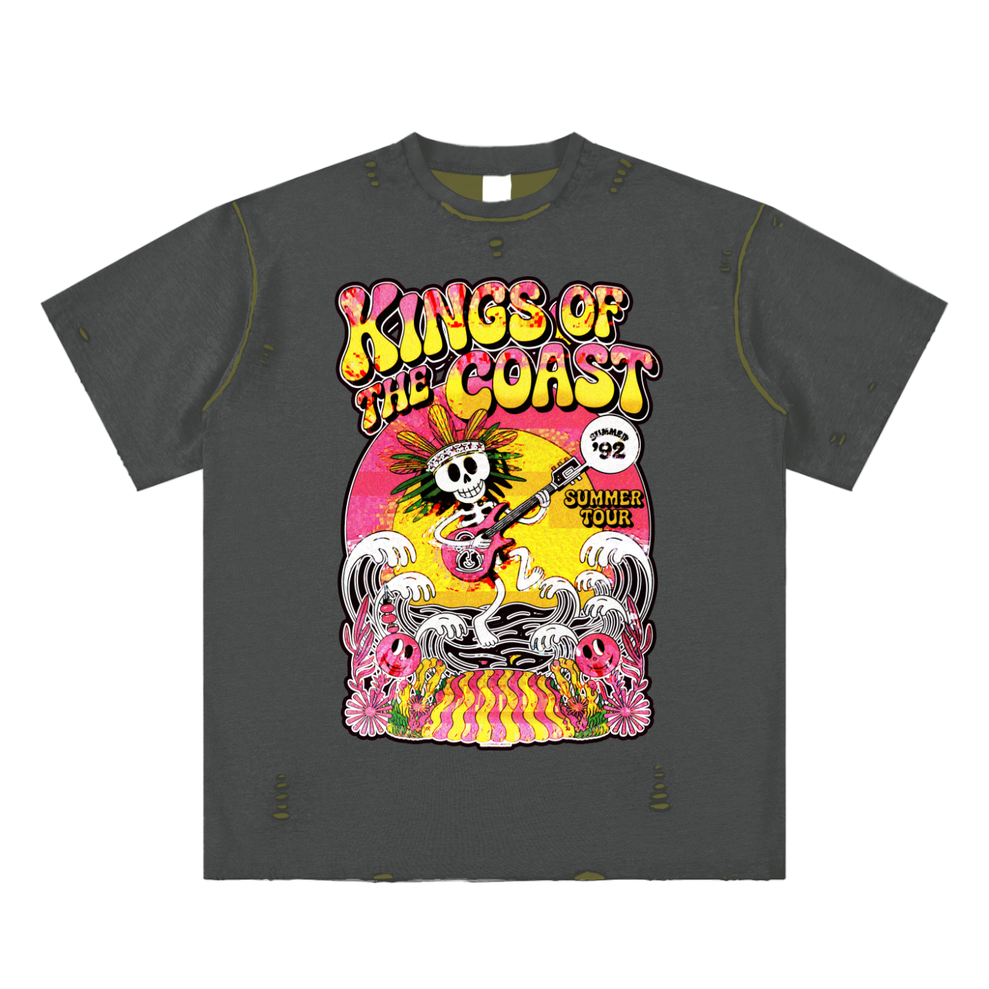 Hand-frayed Reversible T-shirt